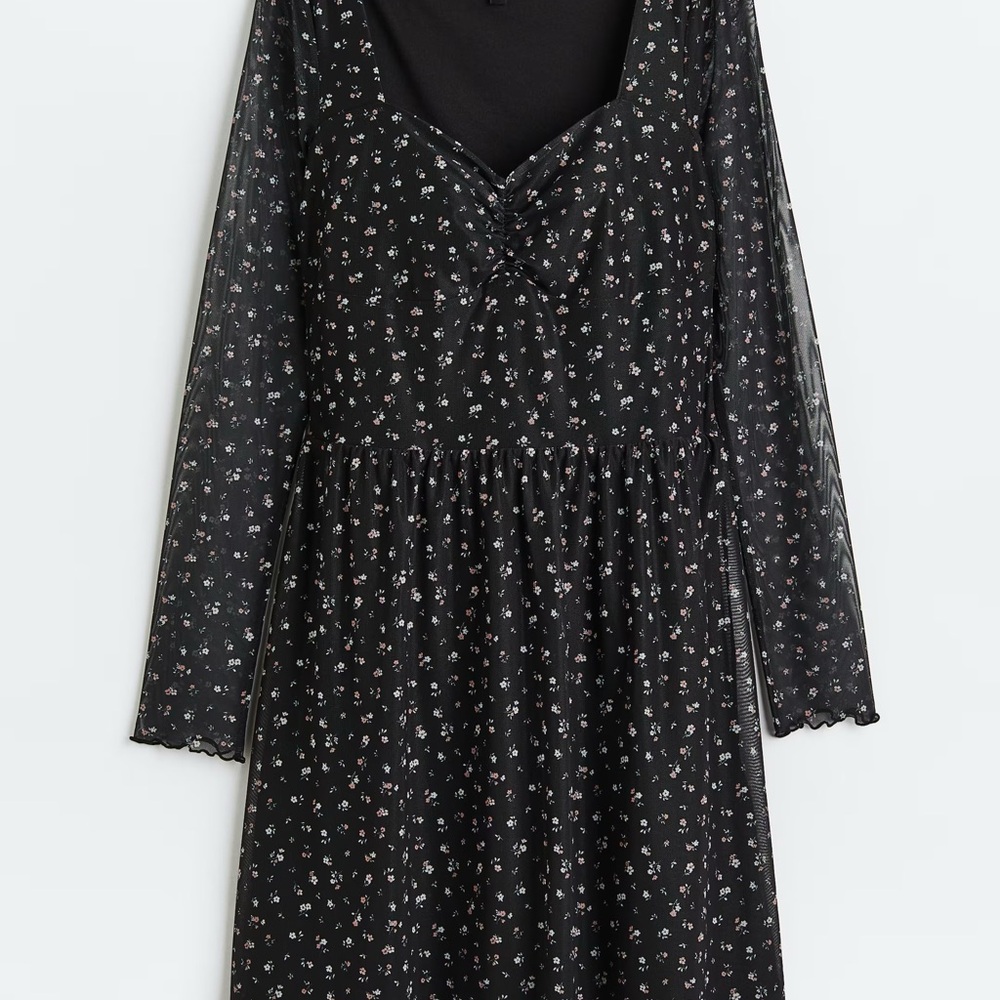 H&M Floral Black Dress